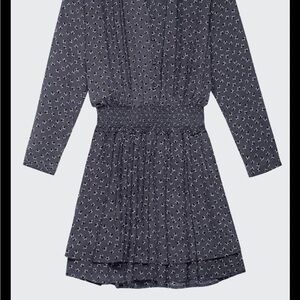 Gray and White Patterned Dress